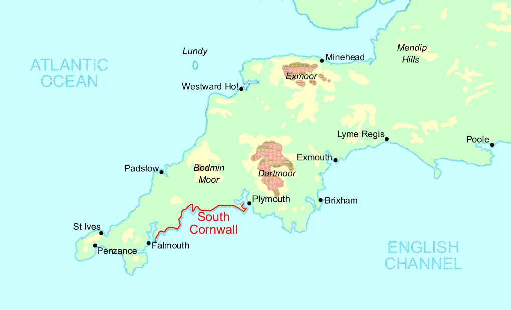 South Cornwall Trail Running map